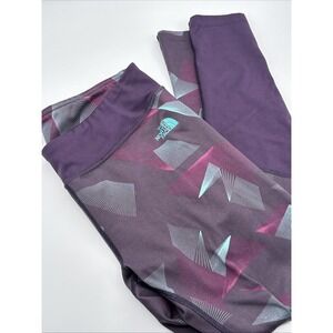 North Face Flashdry Leggings Womens Large Purple‎ Workout Yoga Activewear